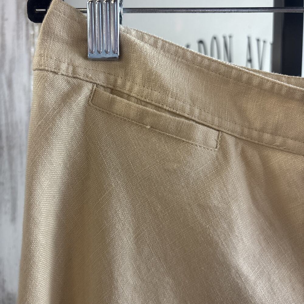 Ralph Lauren 100% Linen Tan Skirt Size 10 - Picture 6 of 11